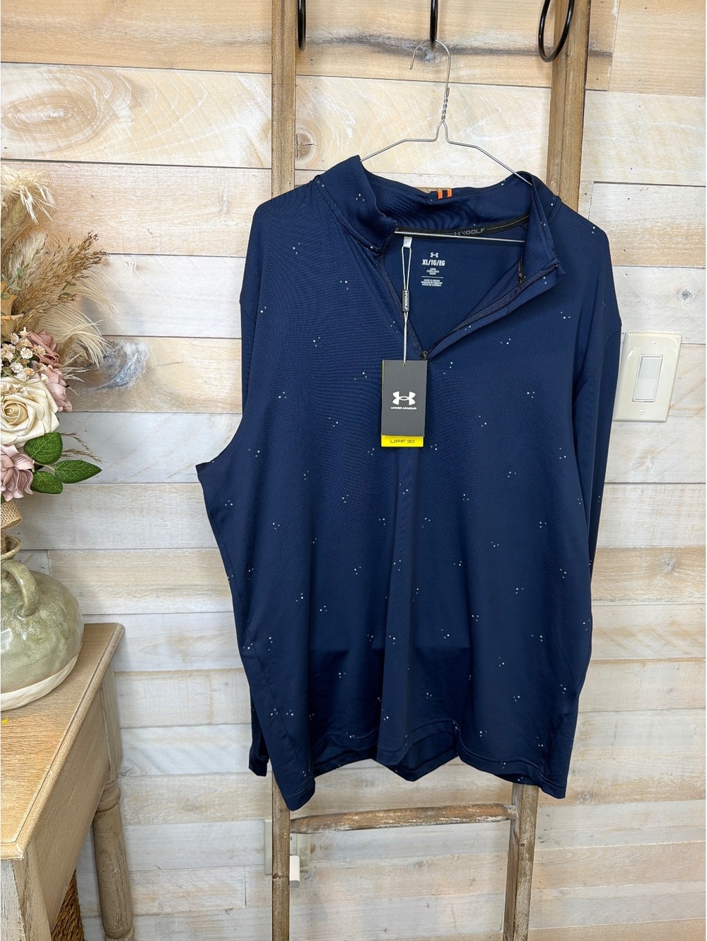 Under armor Golf Men's XL Springfield Country Club 1/4 Zip pullover NWT UPF 30